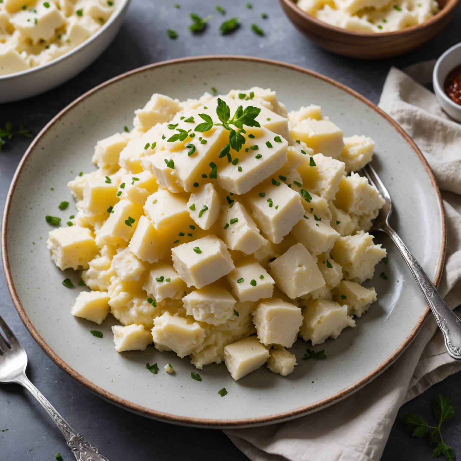Søtpotetmos med hvit sjokolade og vanilje