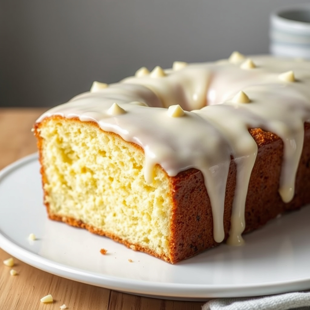 Hvit sjokoladekake i pounds-stil