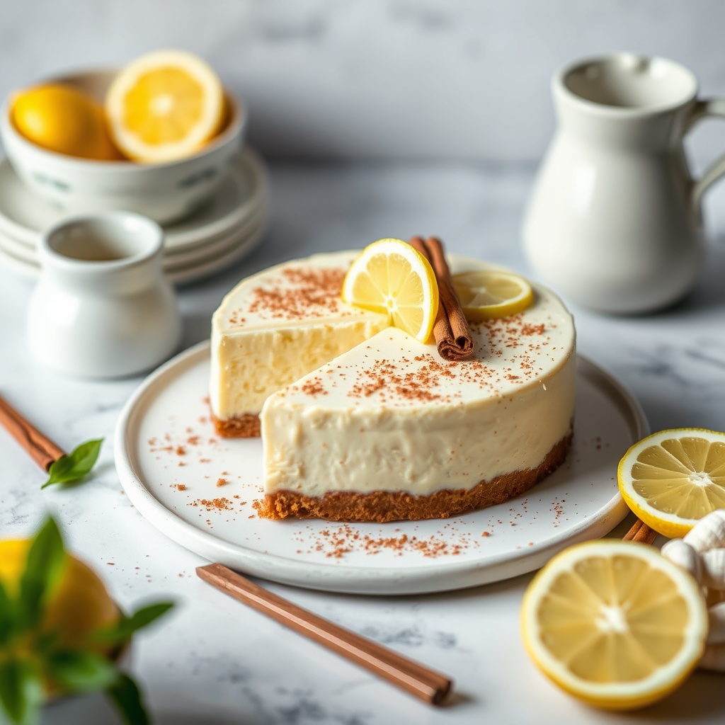 Hvit sjokoladekake med kanel og sitron