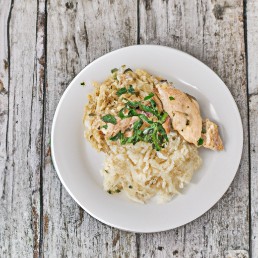 Hvitløkkylling med orzo-pasta