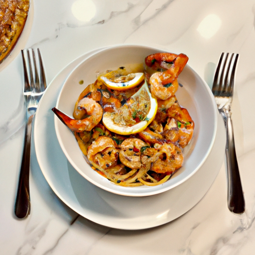 Hvitløksshrimp linguine