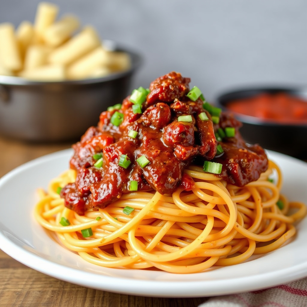 BBQ Spaghetti med Pulled Pork