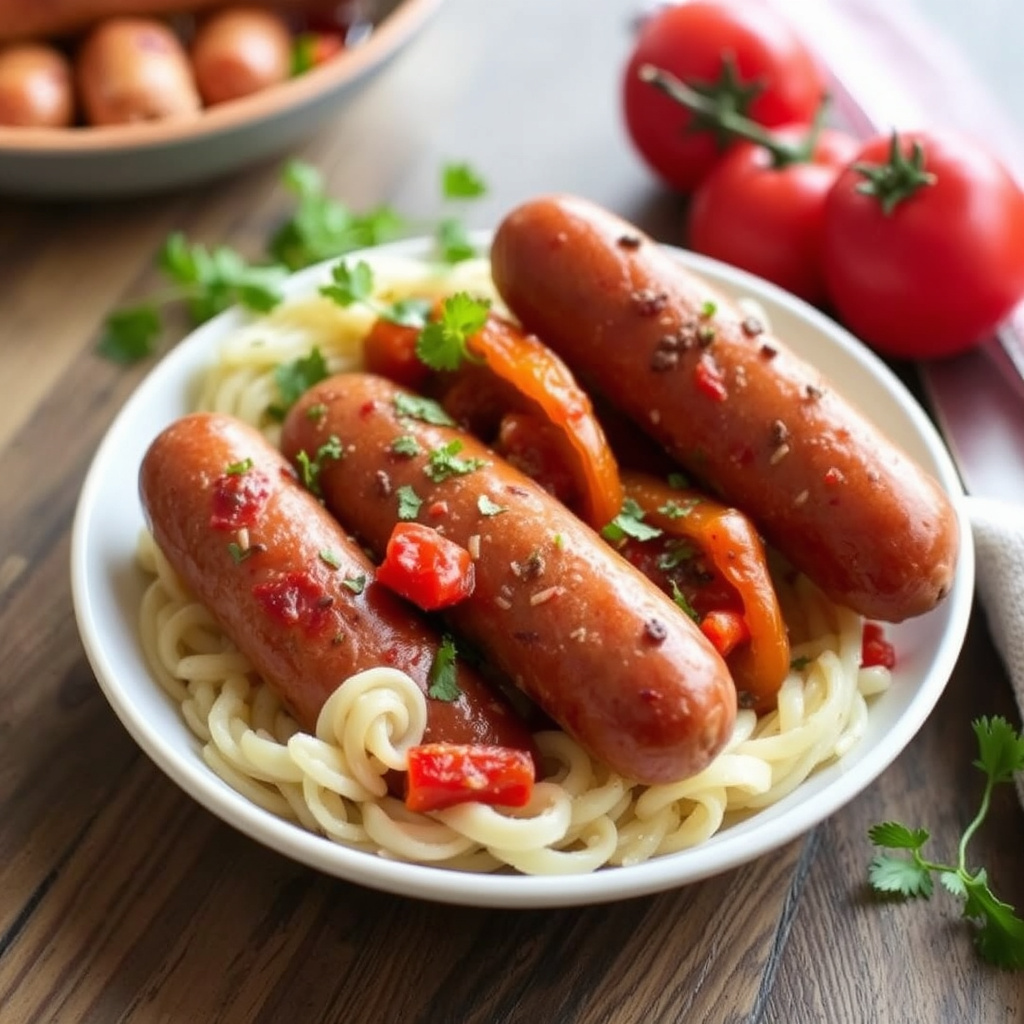 Ikke akkurat italienske pølser med paprika