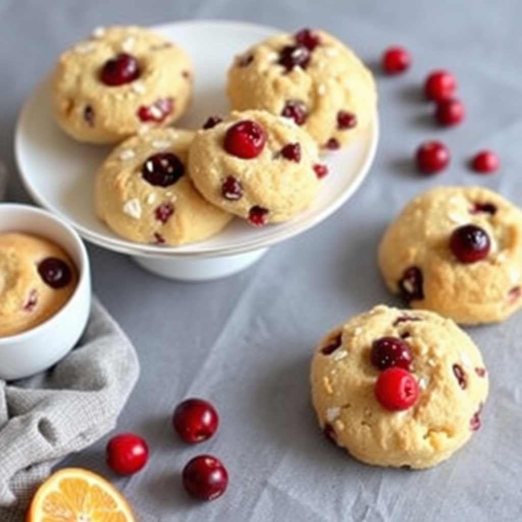 Individuelle oransje tranebærkjeks