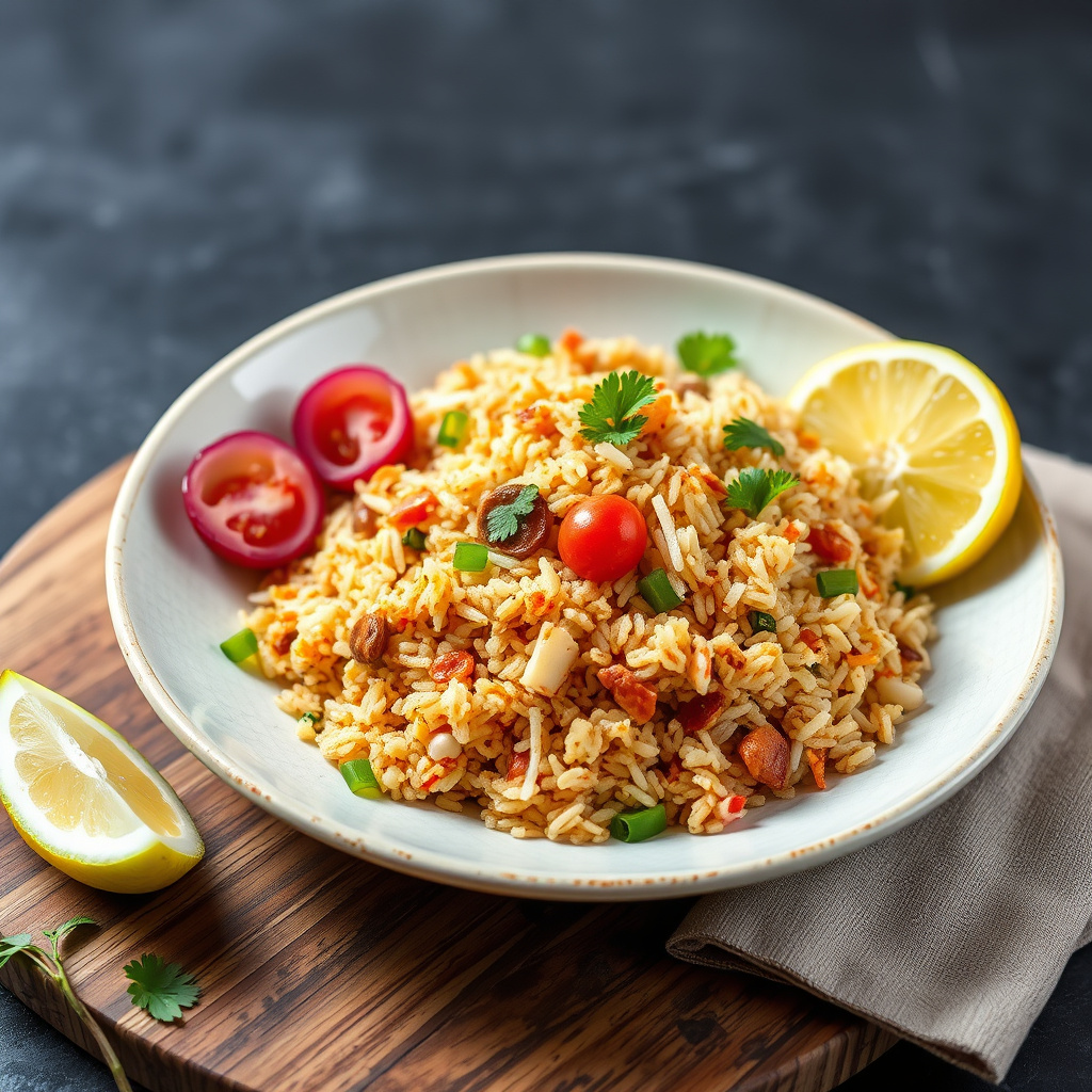 Indonesisk stekt ris (Nasi Goreng)