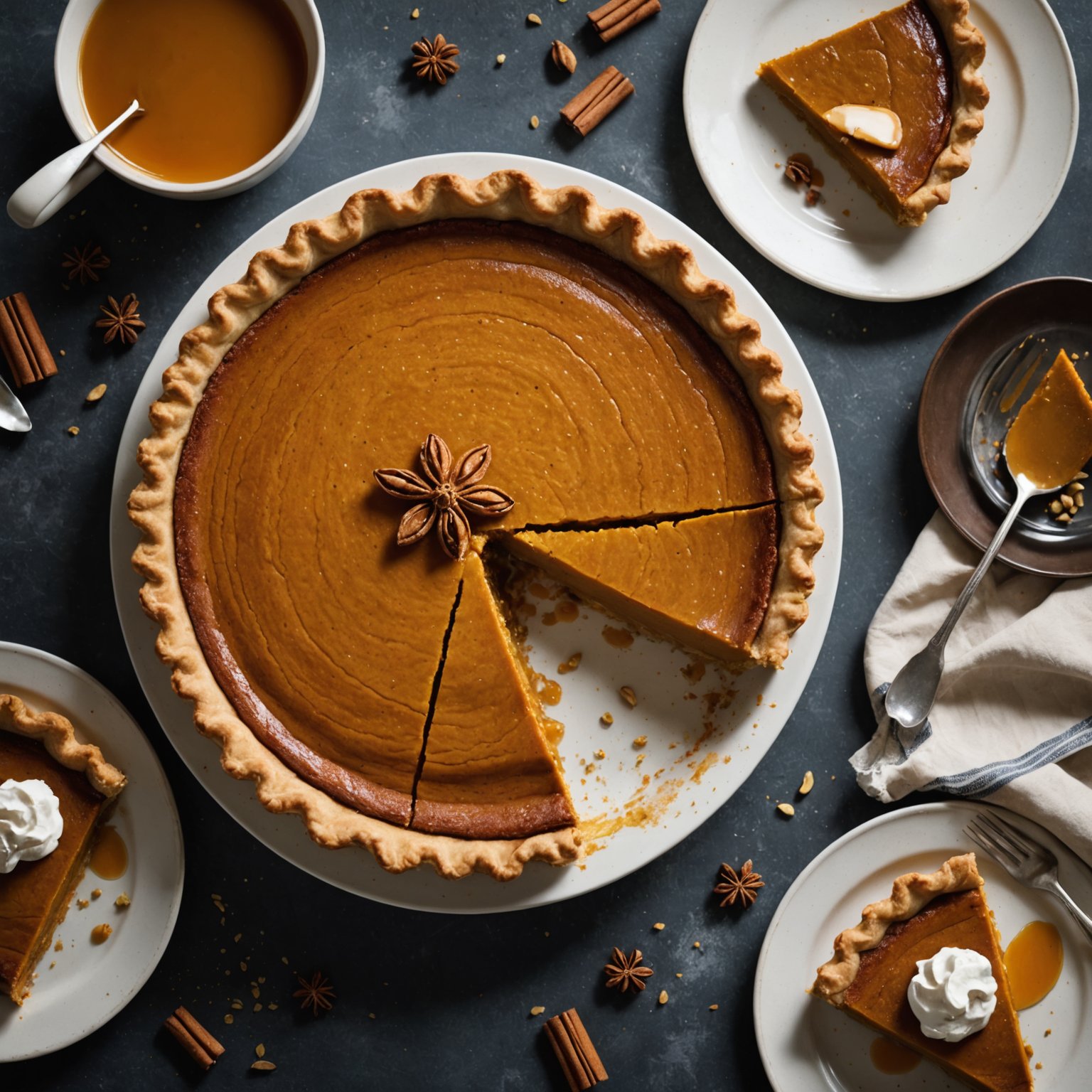 Ingefær-honning gresskarpai