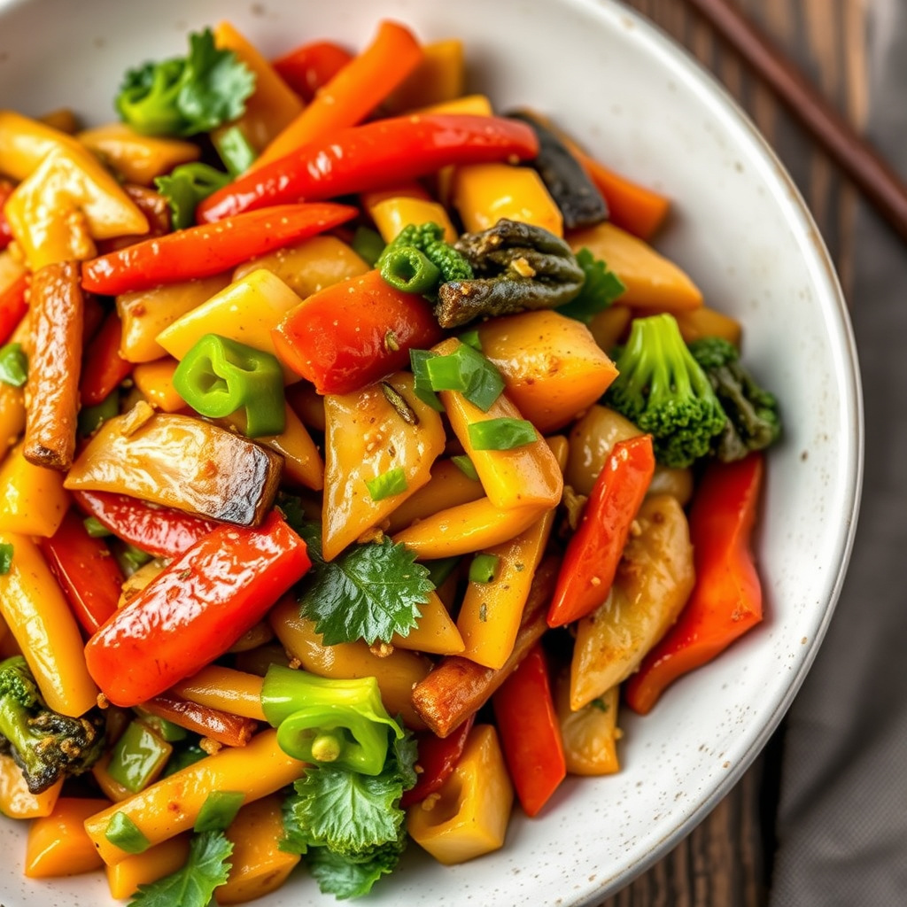 Ingefær og grønnsakswok