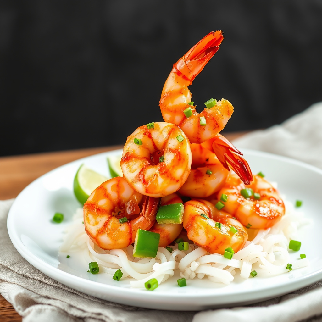 Ingefær-soy-lime-marinerte reker