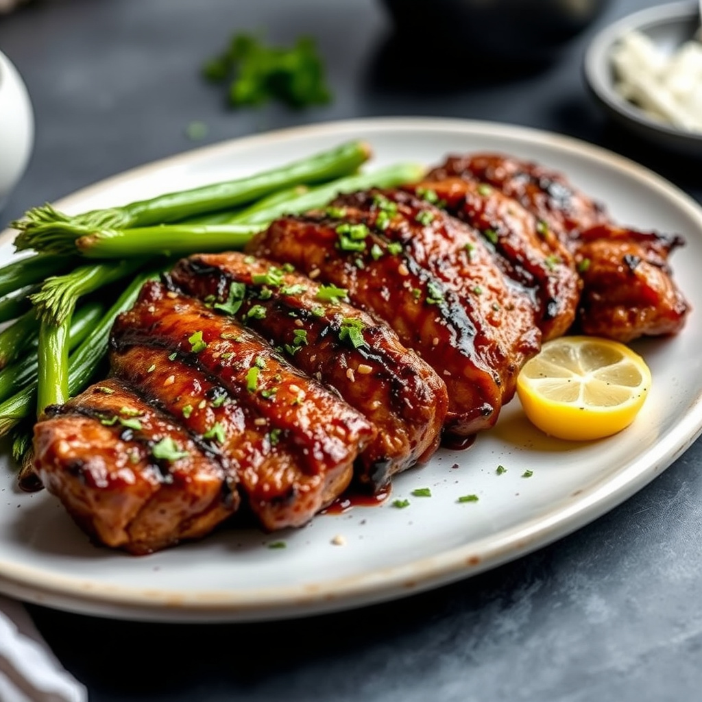 Ingefærmarinert hangerbiff med bok choy