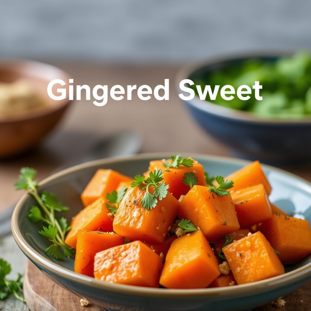 Ingefærmarinerte søtpoteter