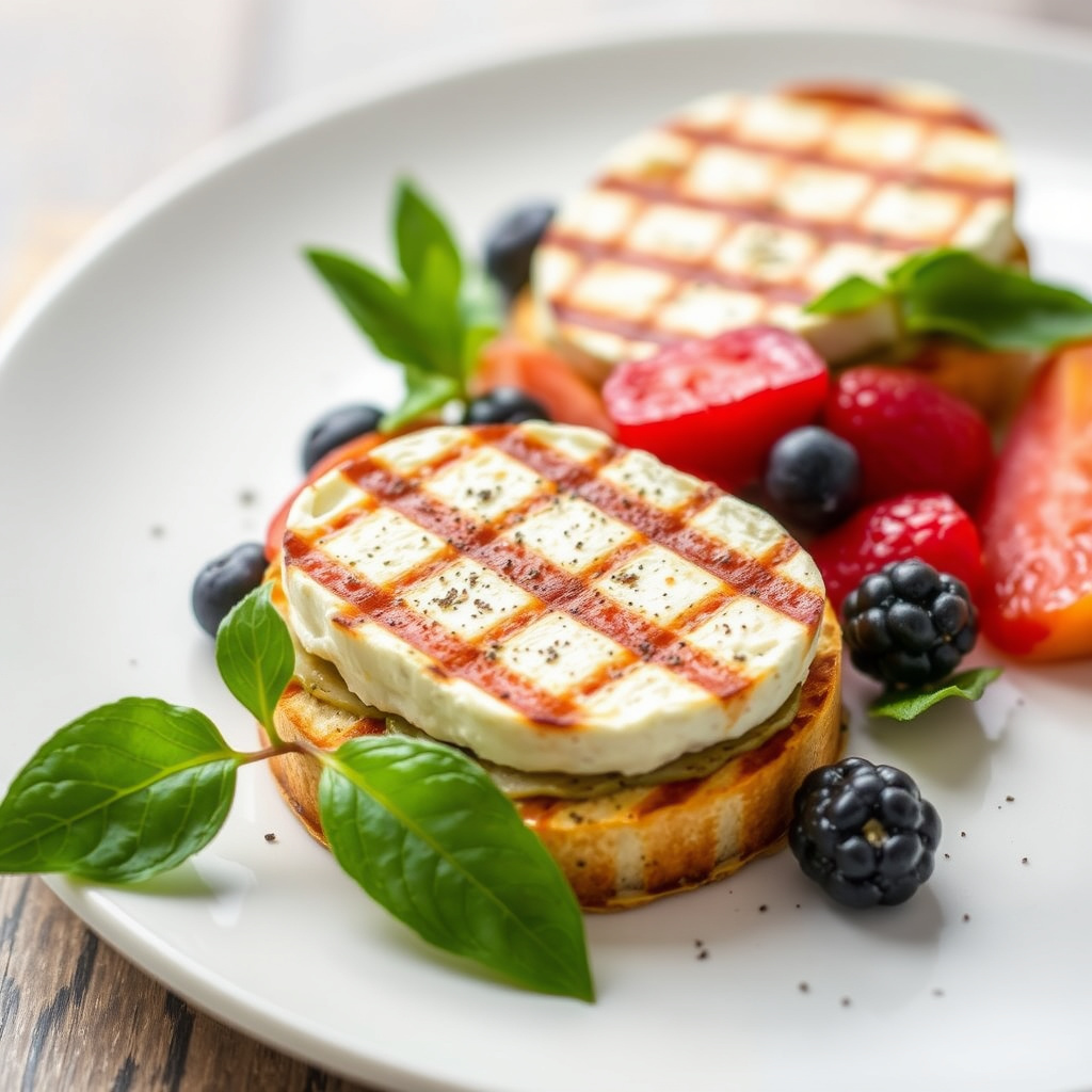 Ingen oppskrift Oppskrift: Grillet blåmuggost og frukt