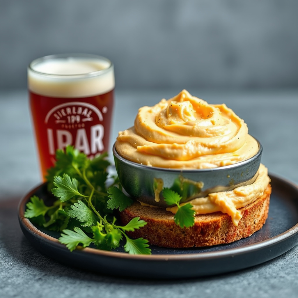 Kremet IPA- og Cheddarost-spread med bacon