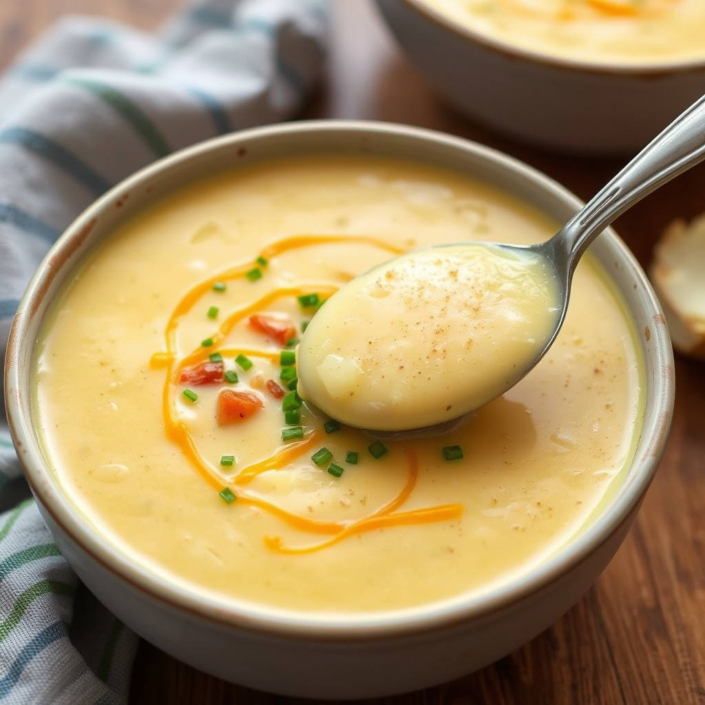 Irsk øl- og cheddar-suppe