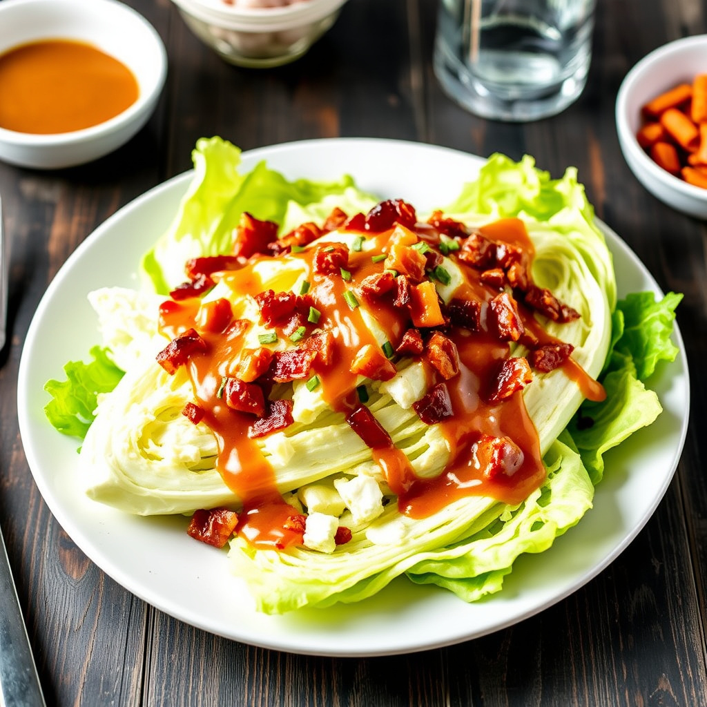 Isbergsalat med varm bacon-dressing