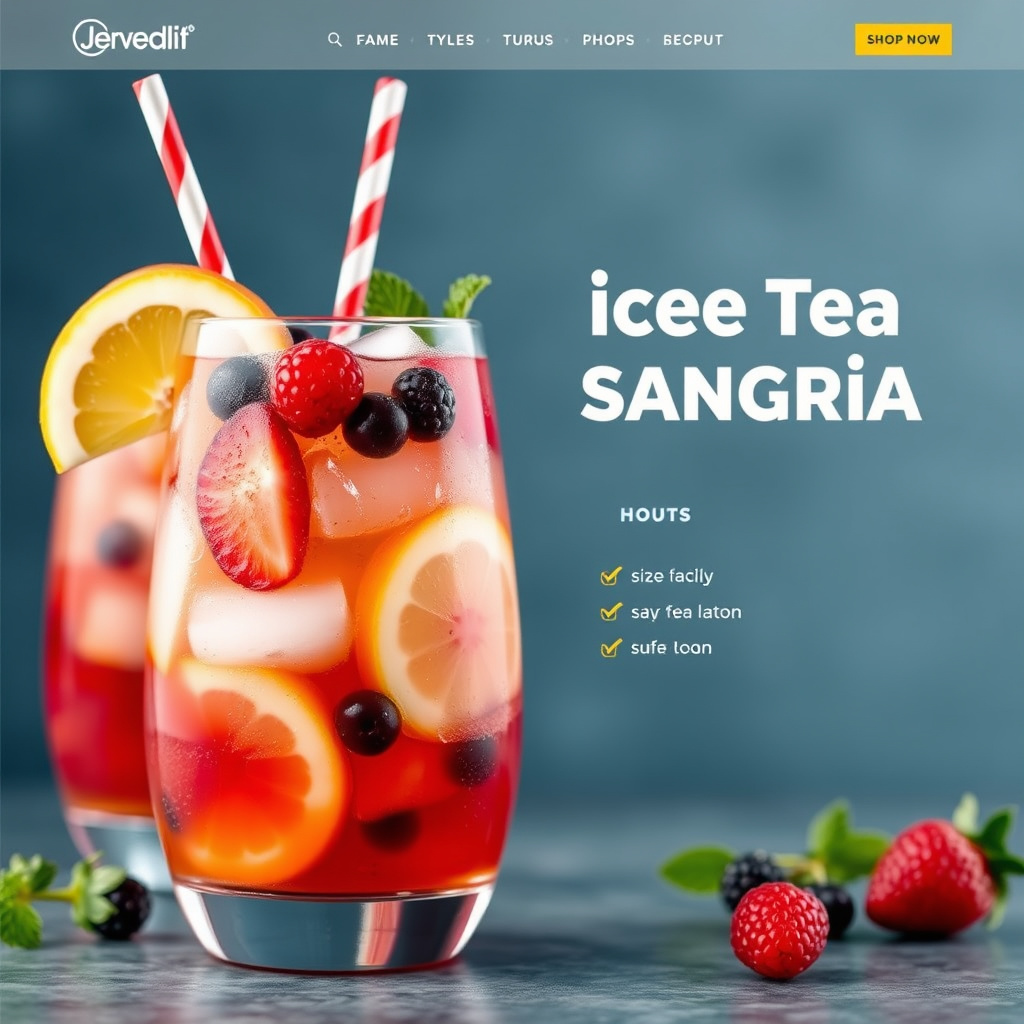 Iskaffe- og fruktig sangria