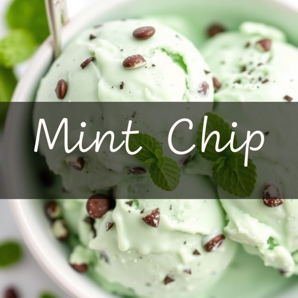 Iskrem med myntesmak