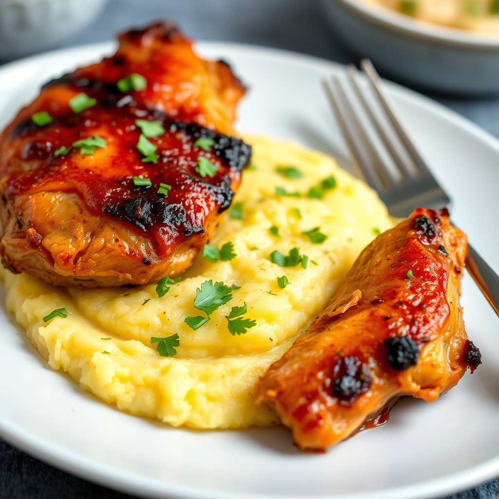 Italiensk grillet kylling med polenta