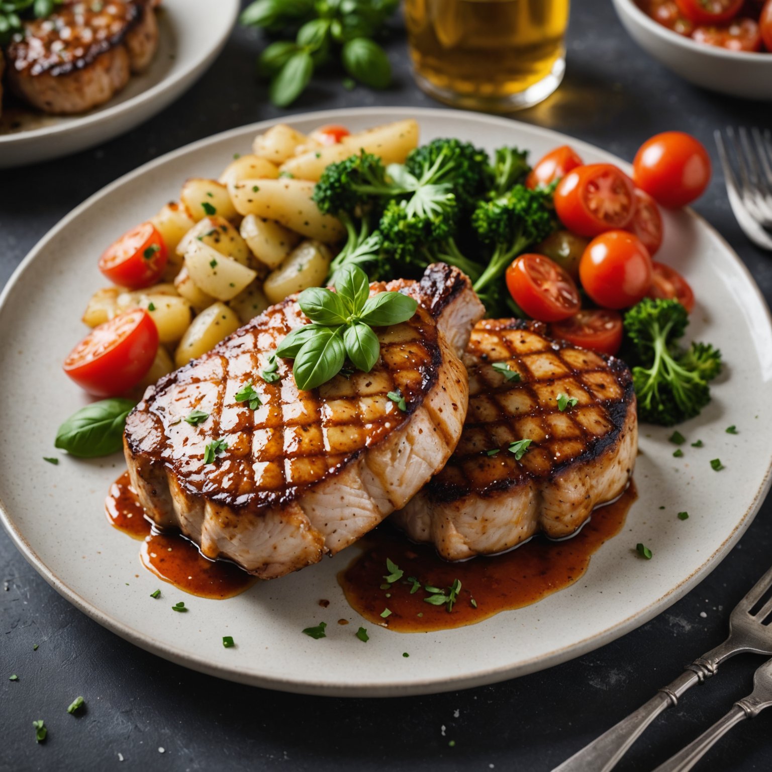 Italienske panerte svinekoteletter