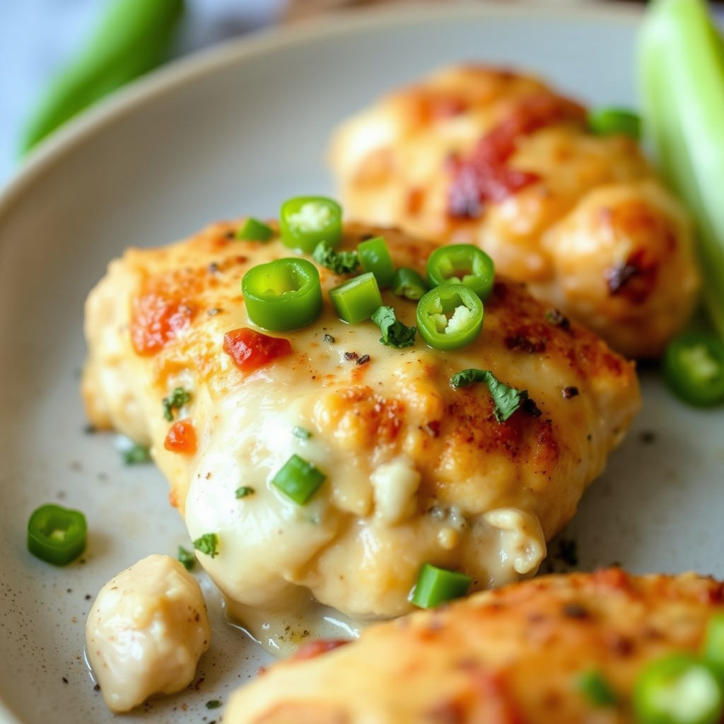 Jalapeño-fylt kylling med ost