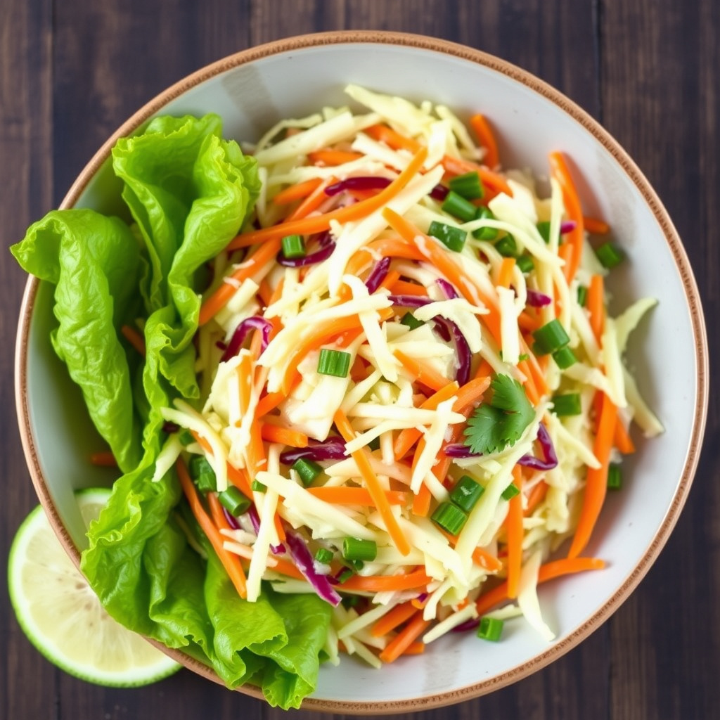 Jicama- og gulrotsalat