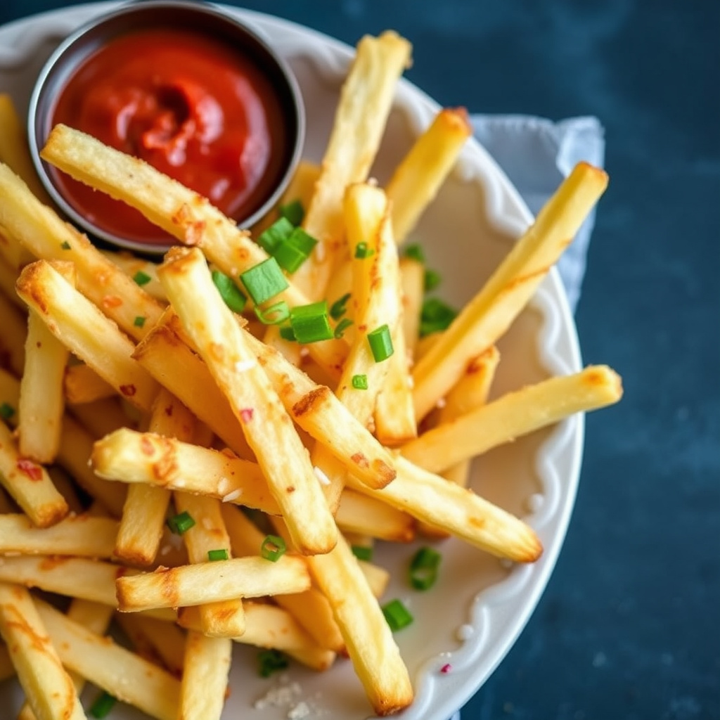 Sprø jicama-staver med krydder