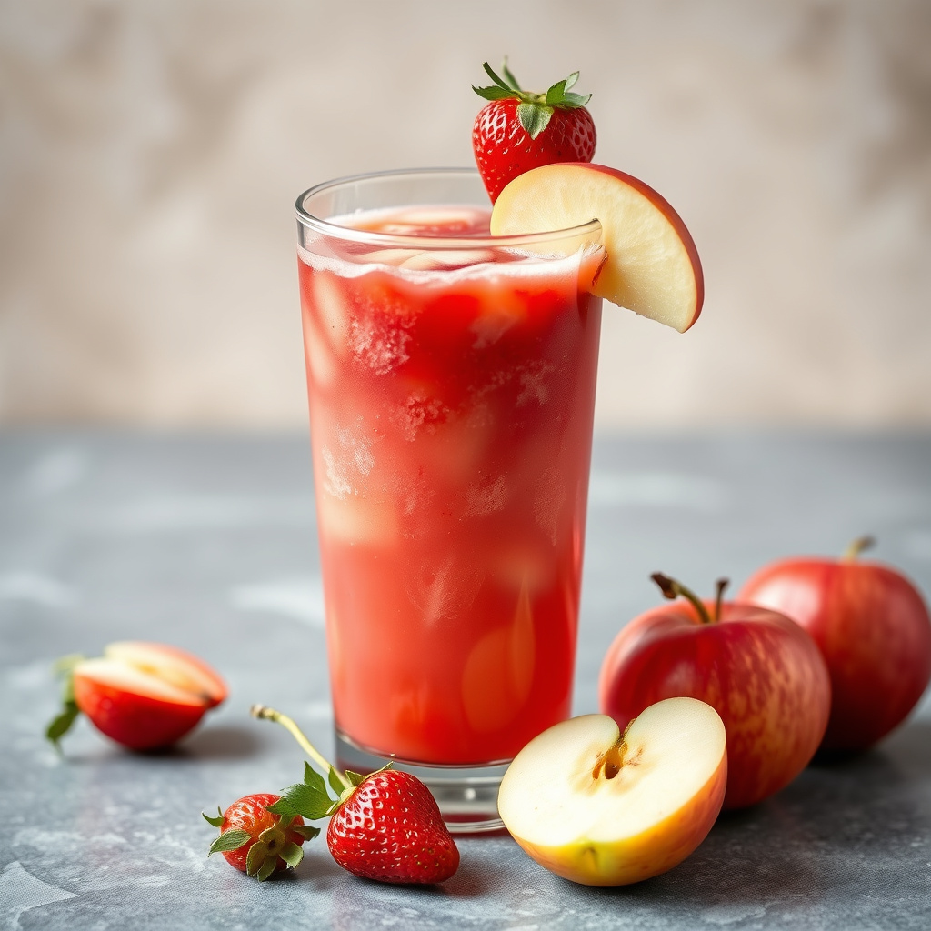 Jordbær- og eplejuice