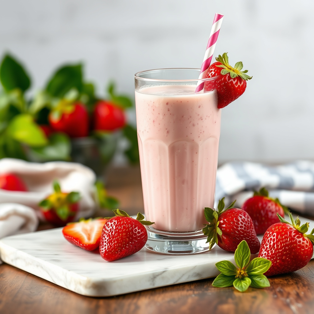 Jordbærsmoothie
