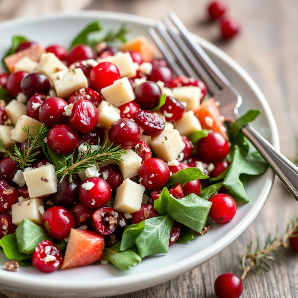 Kremet tranebærsalat til jul