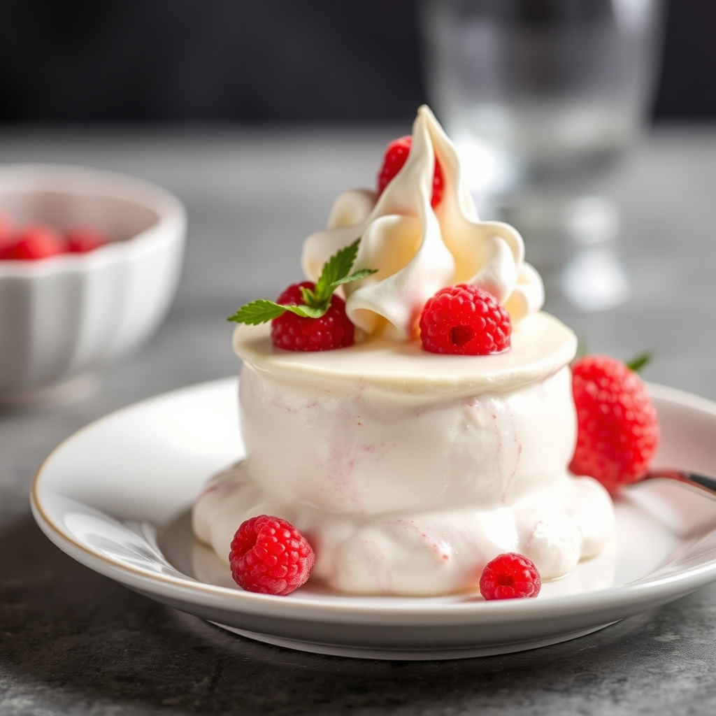 Kald coupe med marengs