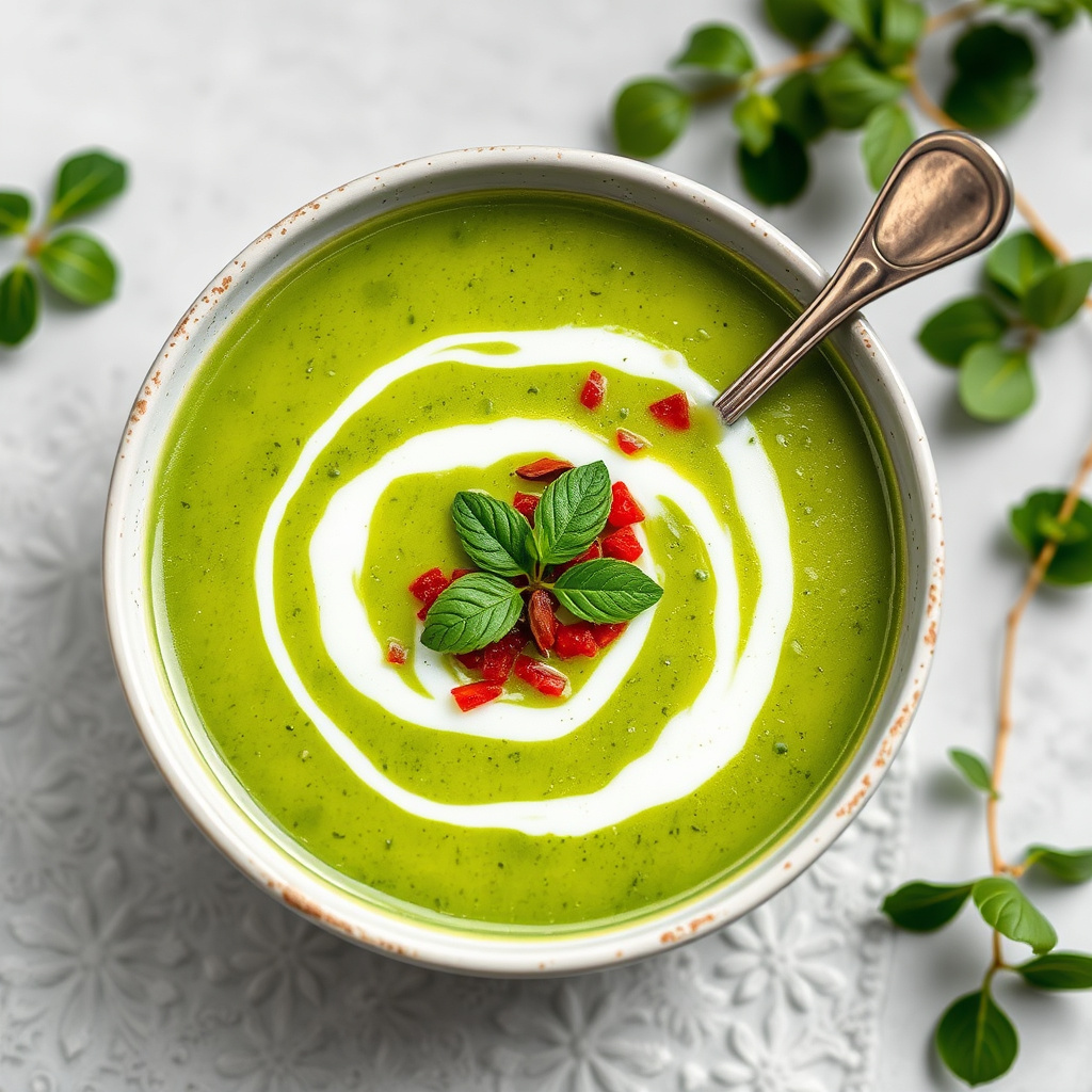 Kald sorrel-suppe