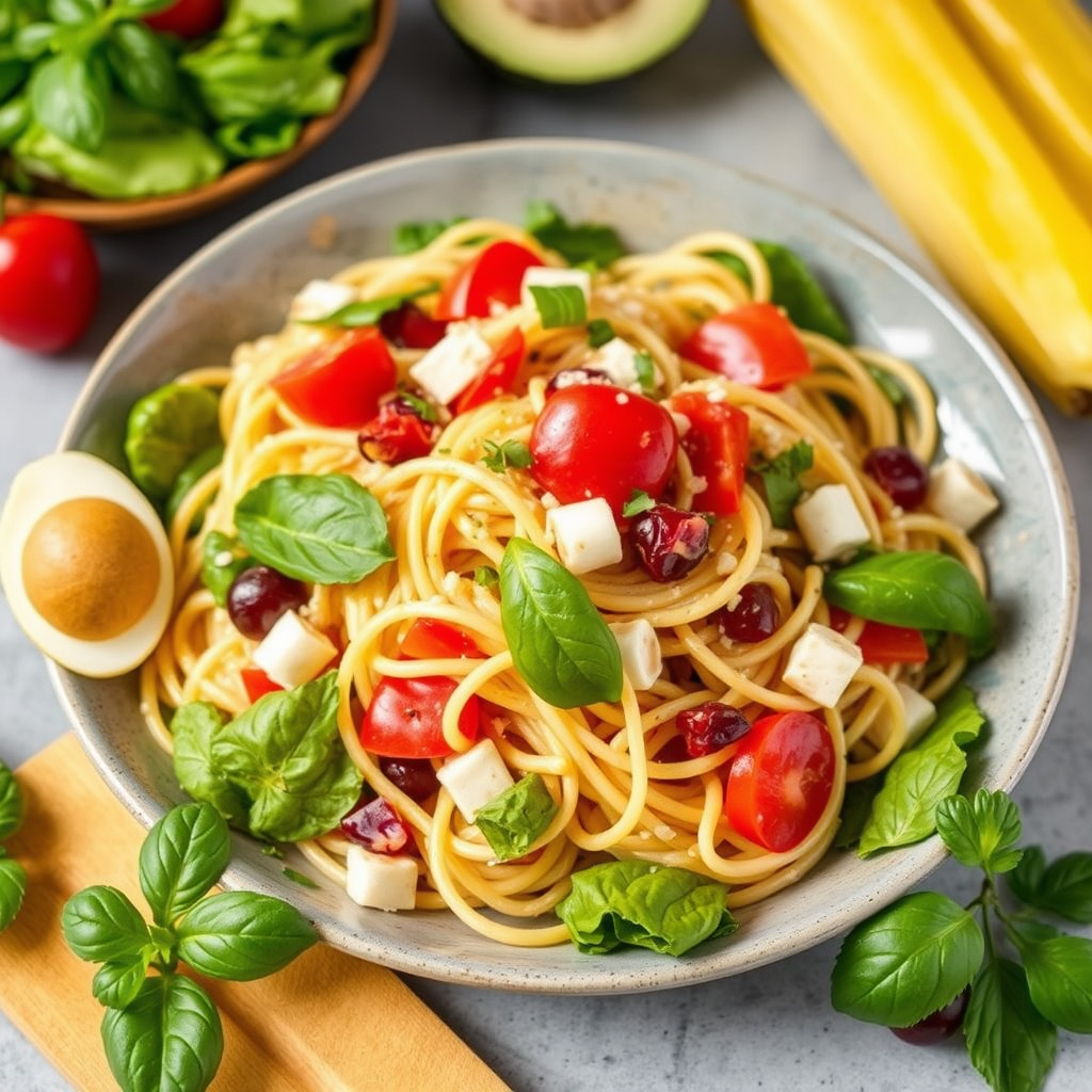 Kald spaghetti-salat