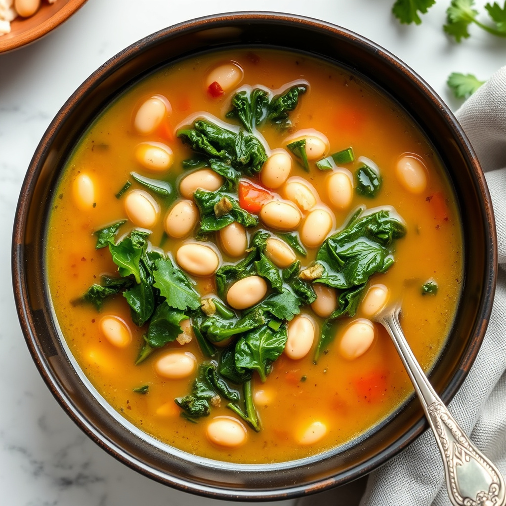 Grønnkål- og hvitbønnesuppe