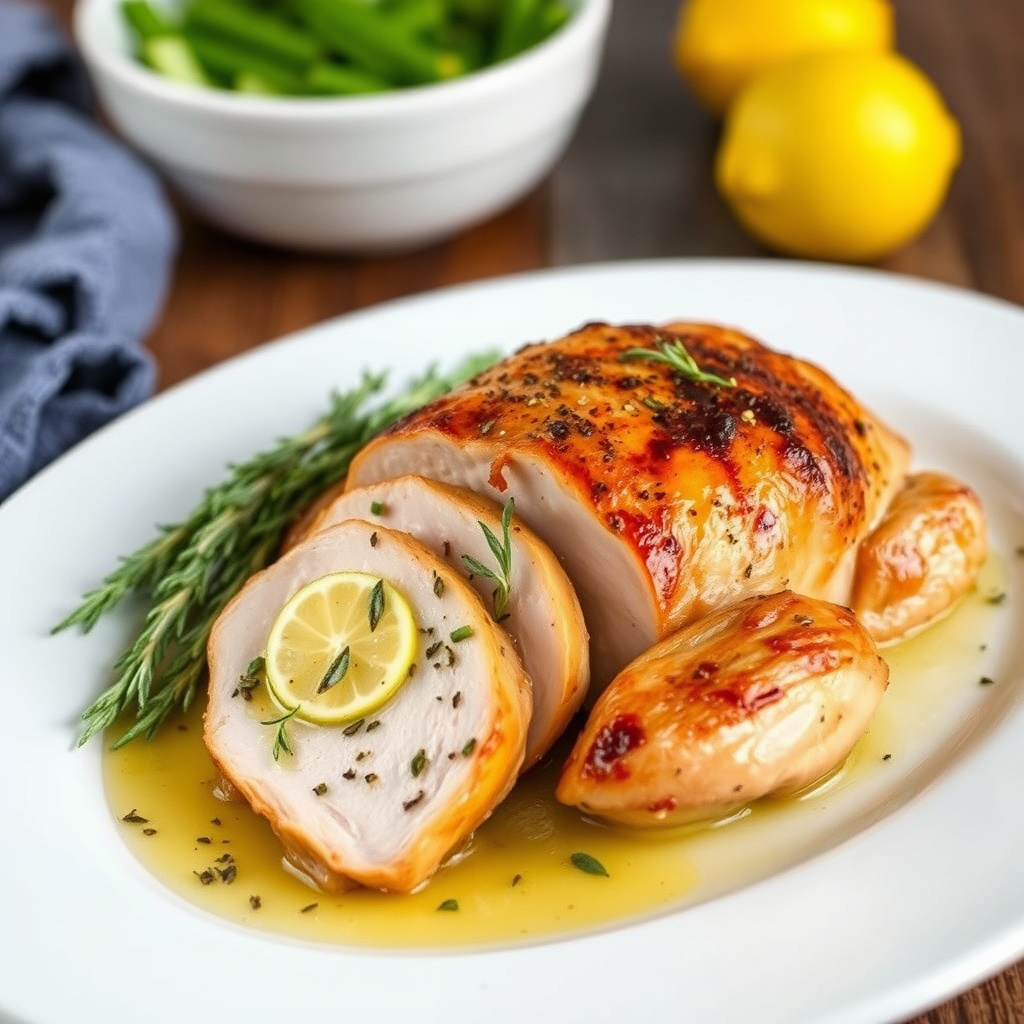 Kalkun med sitron-salvie-smør