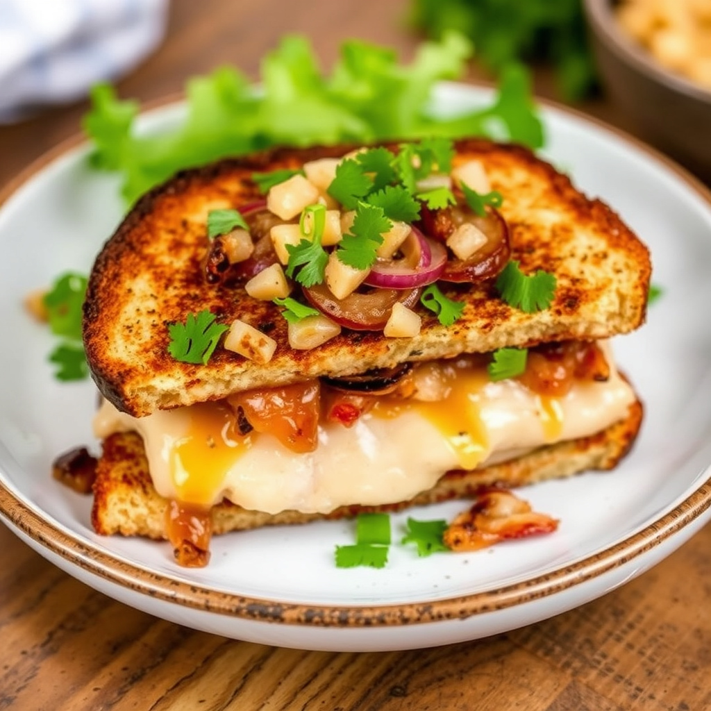 Kalkunburger med grillet løk-relish