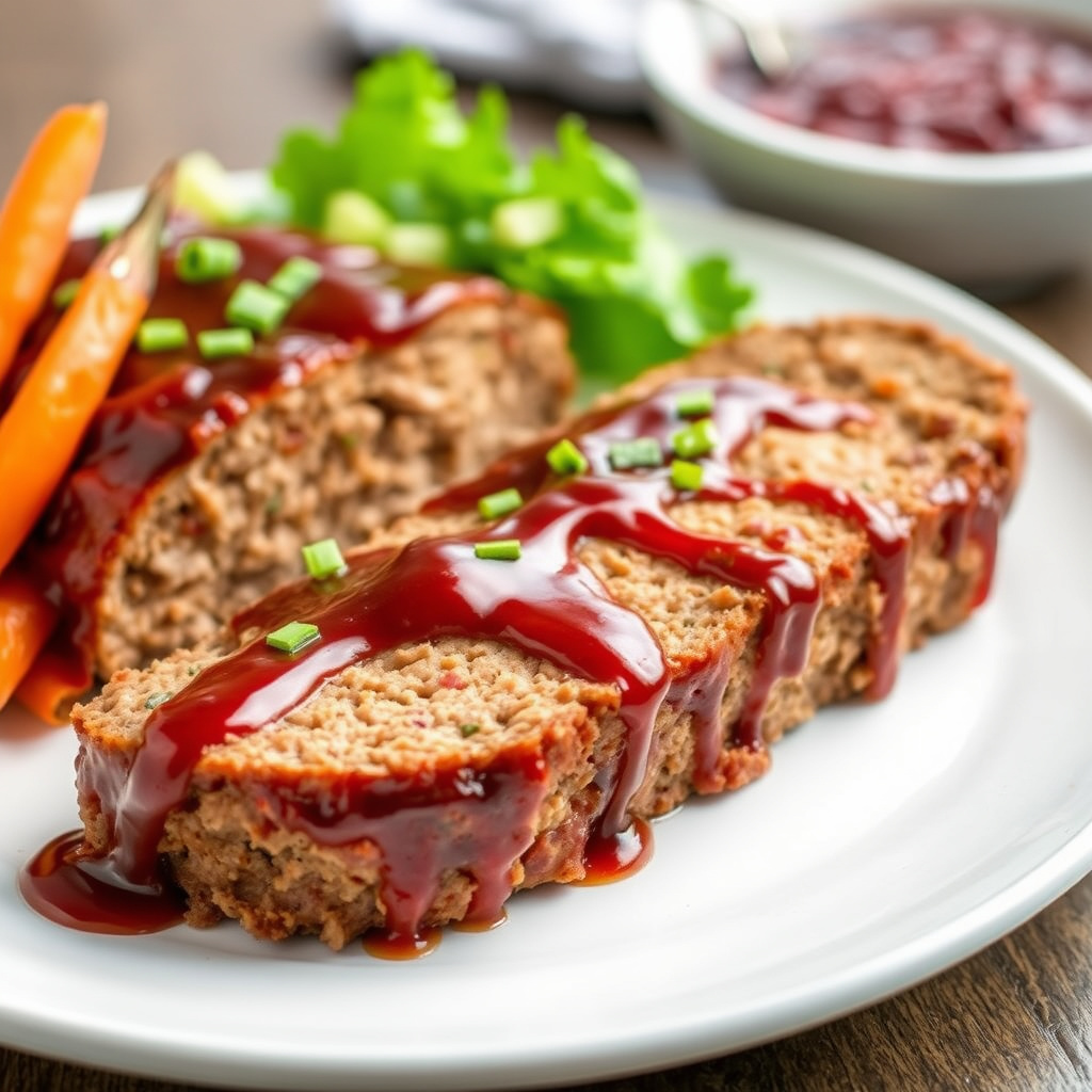 Kalkunkjøttkake med BBQ-glasur