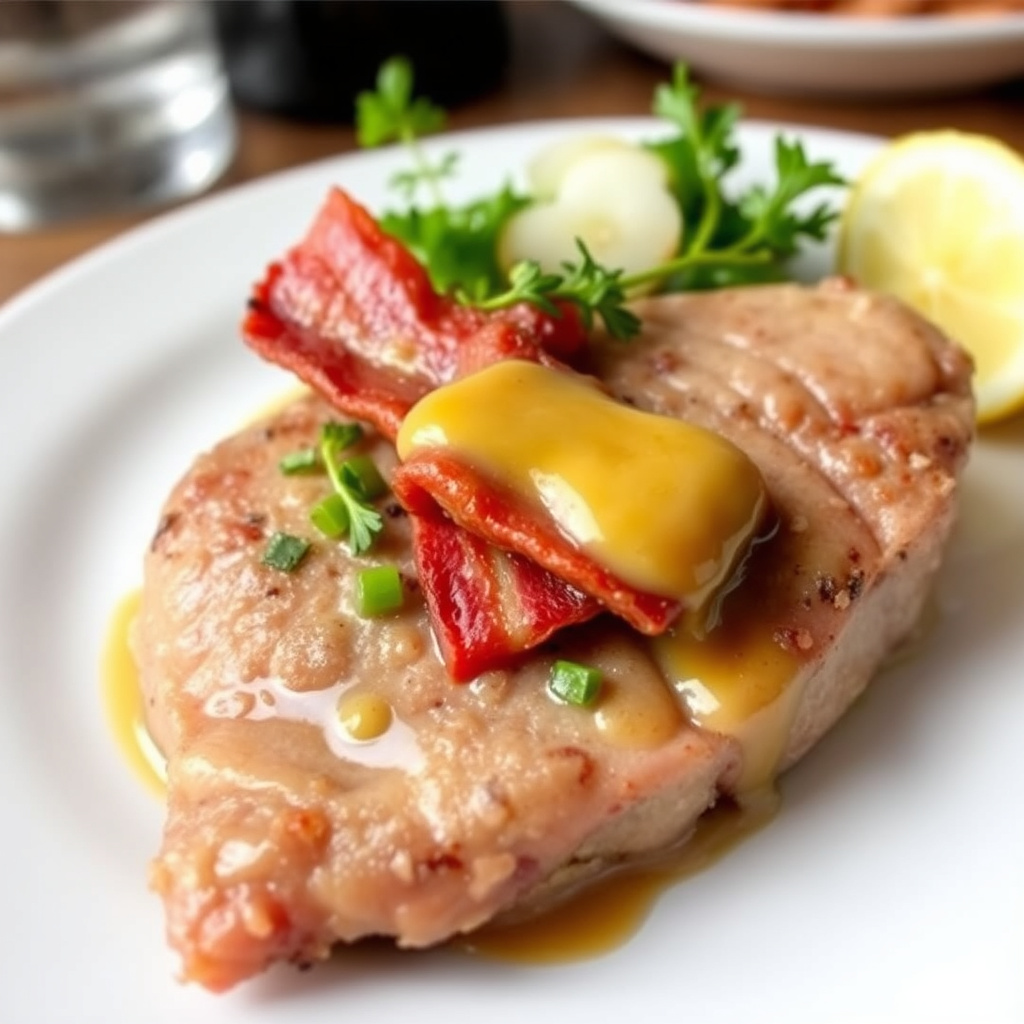 Kalvlever med bacon, sauterte løk og sennepssaus