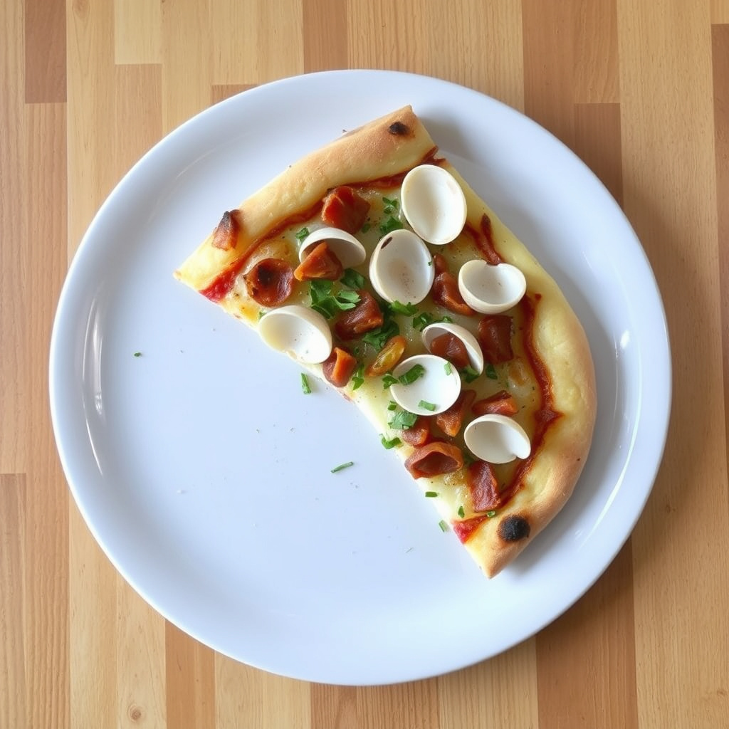 Kamskjell- og baconpizza