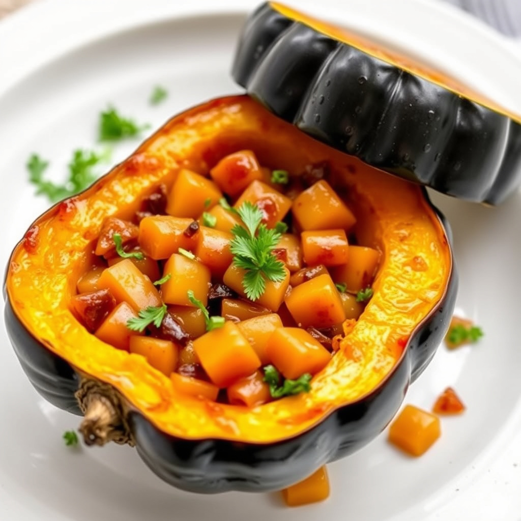 Kandisert acorn squash