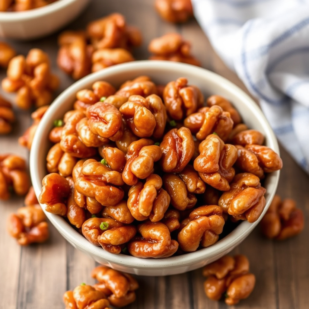 Kandiserte krydrede valnøtter