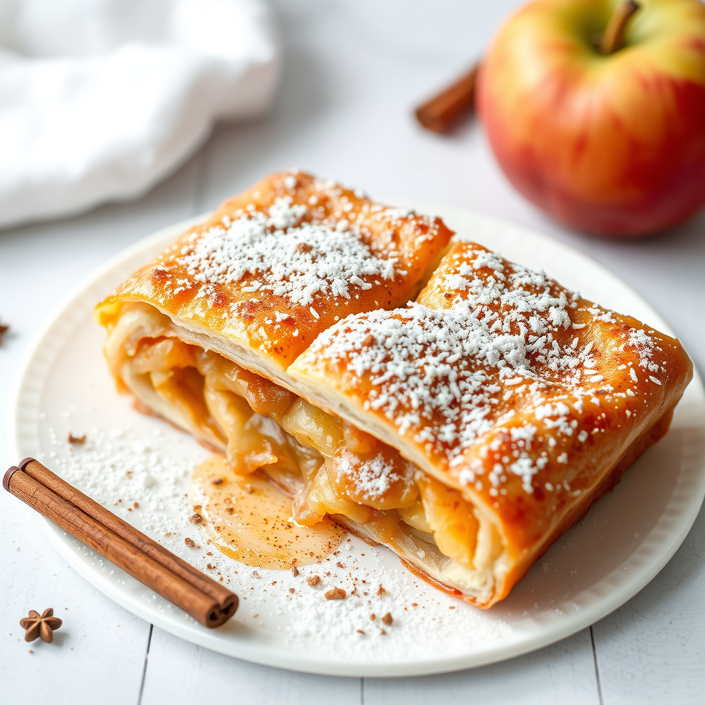 Kanel- og eplestrudel