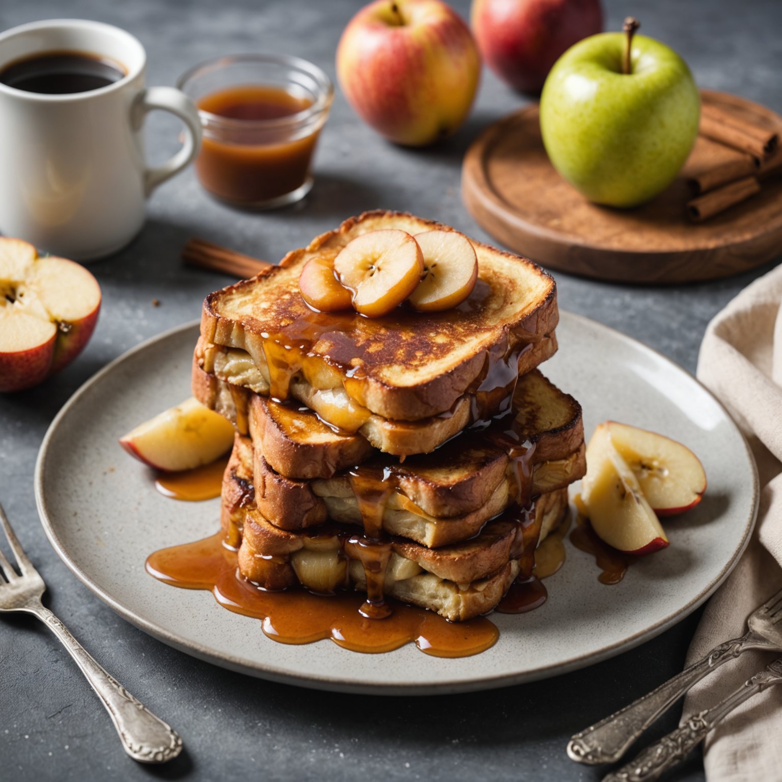 Kanelpærefylt fransk toast