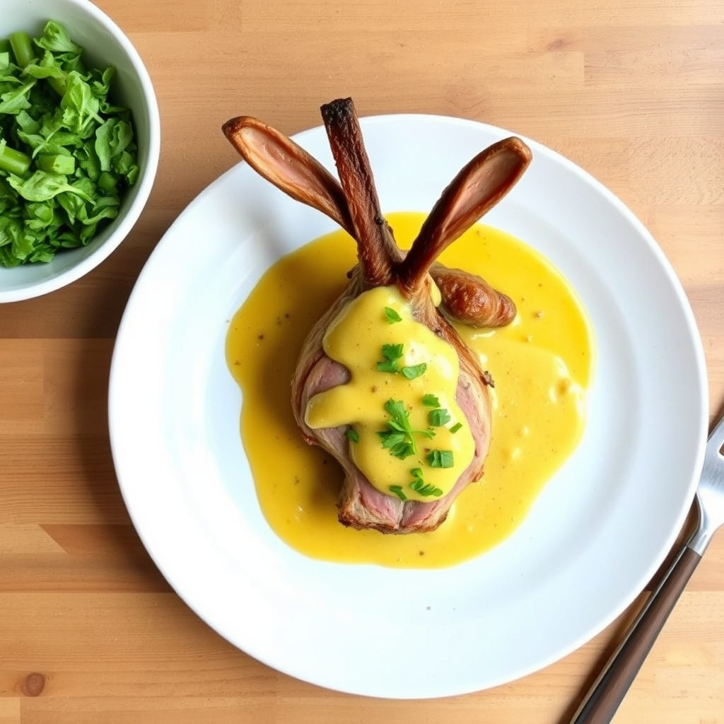 Kaninen med sennepssaus