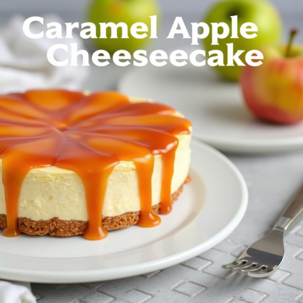 Karamell-eplecheesecake