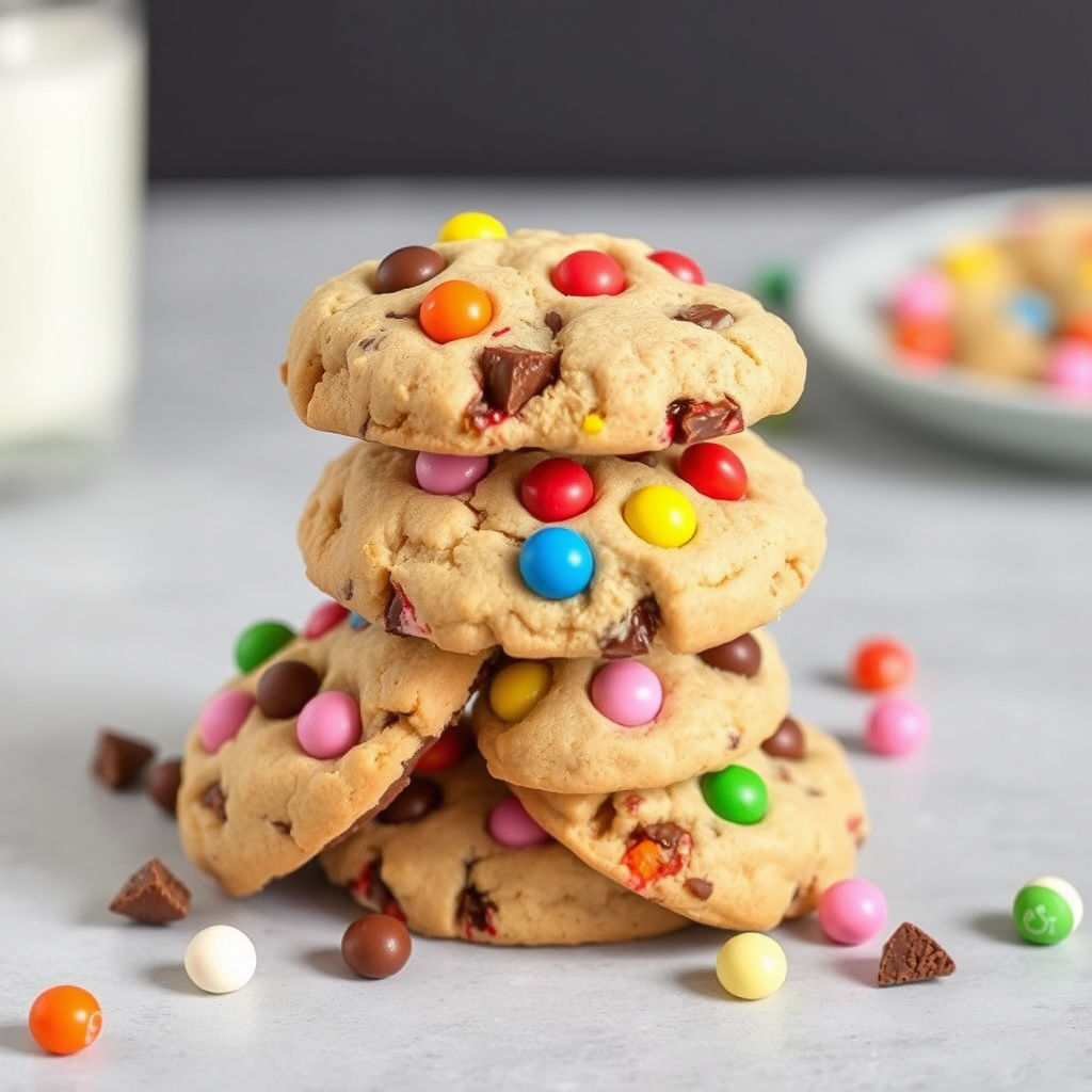 Karamellbelagte melkesjokoladestykker i kjeks I