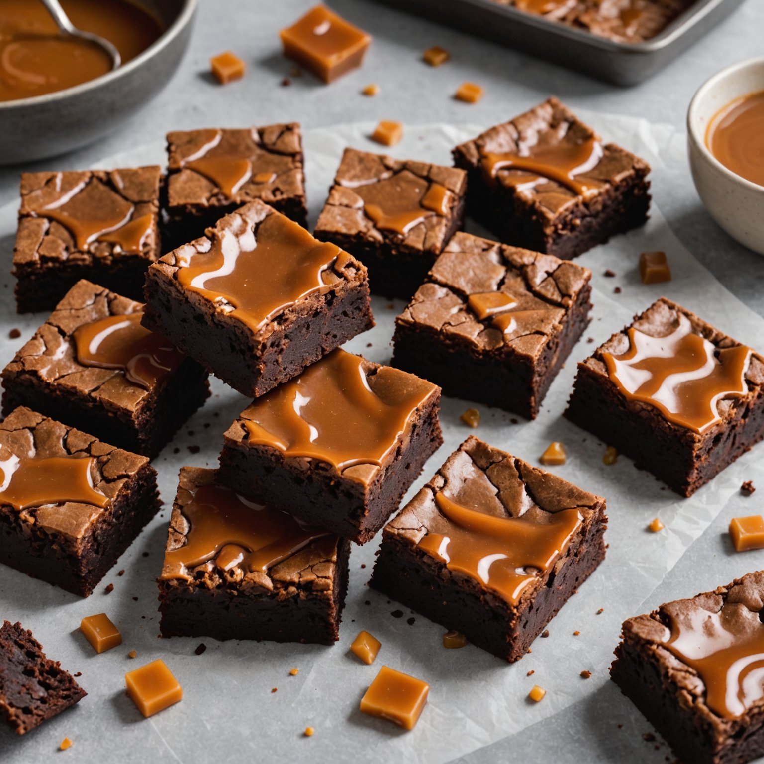Karamellbiter Brownies