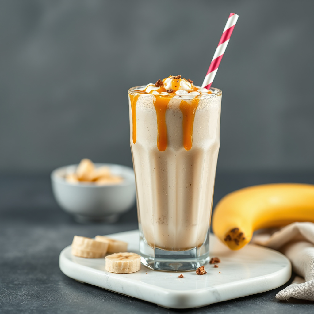 Karamellisert bananshake