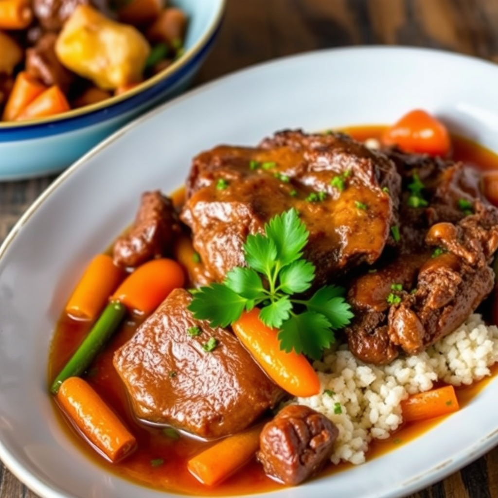 Karibisk gryterett med storfe