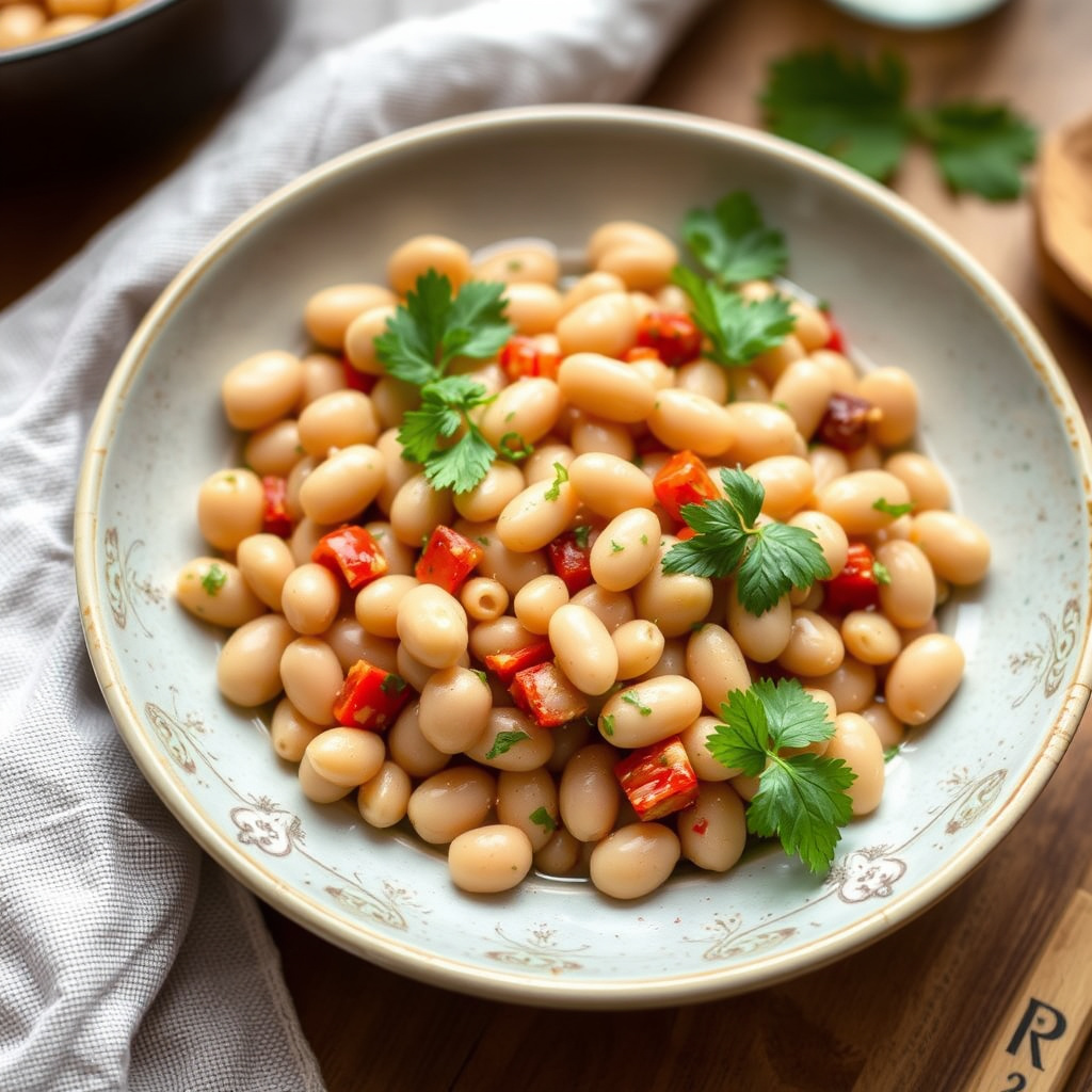 Karibiske hvite bønner
