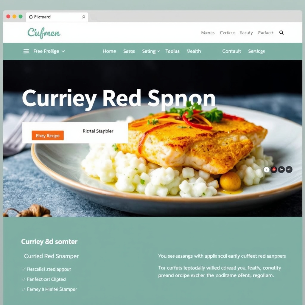 Karrifisert rød snapper