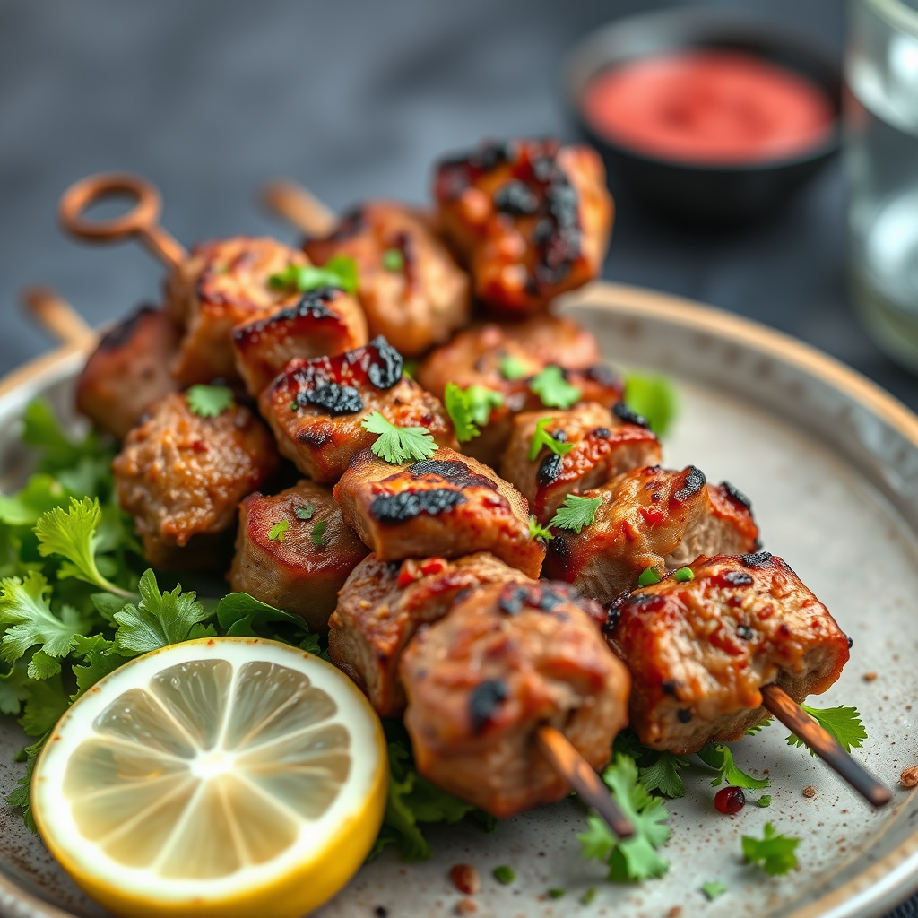 Kebab med svin tre måter